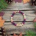 Burgundy Cedar Bracelet/Anklet - Match With Your Pups Cedar Tick Collar