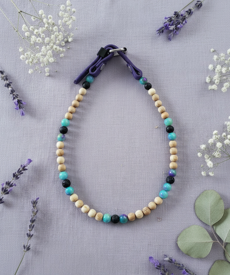 Green & Purple Cedar Tick Collar