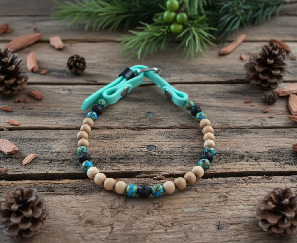 Turquoise Howlite Cedar Tick Collar